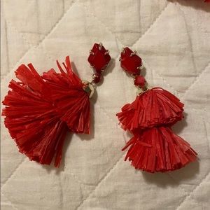 Kendra Scott Red Tassel Earrings